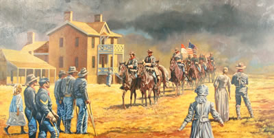 Sample artwork by James Johnson (1922 - 1997), known for historical-cowboy genre, animal - View similar artists and auction records