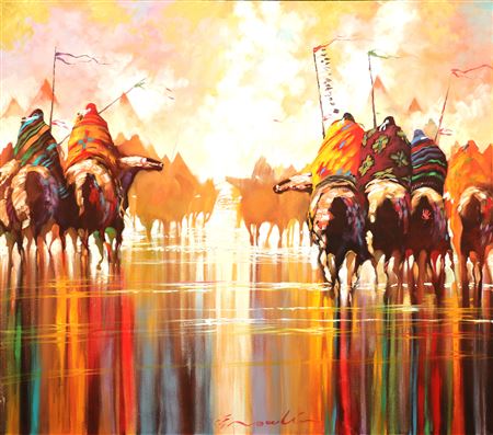 One Shield by Bruce Nowlin - Auction record, sale price, and art valuation. Compare with similar artists and explore comparable artworks.