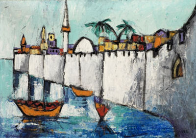 Acre port by Avshalom Okashy - Auction record, sale price, and art valuation. Compare with similar artists and explore comparable artworks.