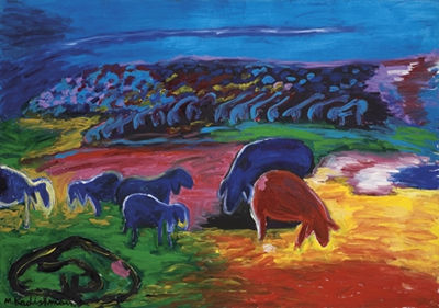 Sheep in the pasture