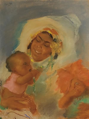 Rebeccah and her sons, Jacob and Esau
