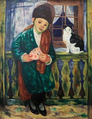 Boy and Cat