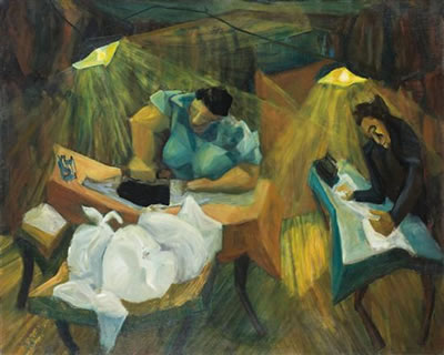 Women ironing