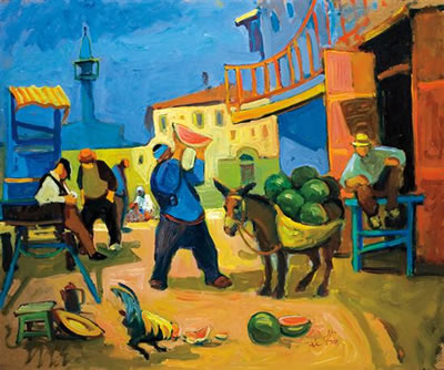 Watermelon sellers in Old Jaffa