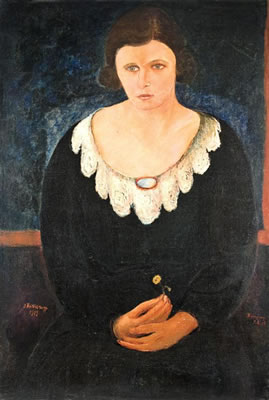 A lady with flower