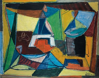 Composition (Men in a tent)