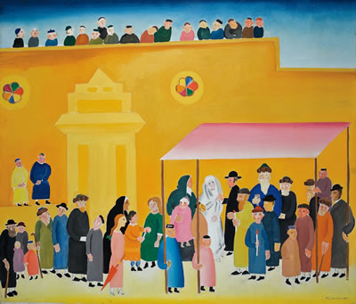 Wedding, 1926 by Pinchas Litvinovsky - Auction record, sale price, and art valuation. Compare with similar artists and explore comparable artworks.