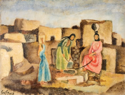 Women by village well, 1927