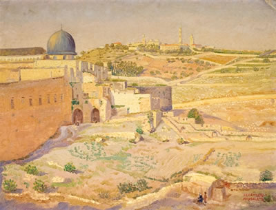The Temple Mount and Mount of Olives