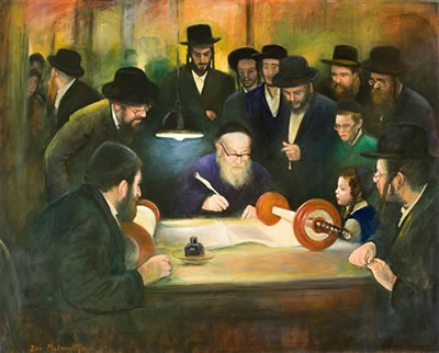Writing the final letters in the Torah