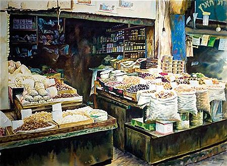 Machane Yehuda market by Beni Gassenbaur - Auction record, sale price, and art valuation. Compare with similar artists and explore comparable artworks.