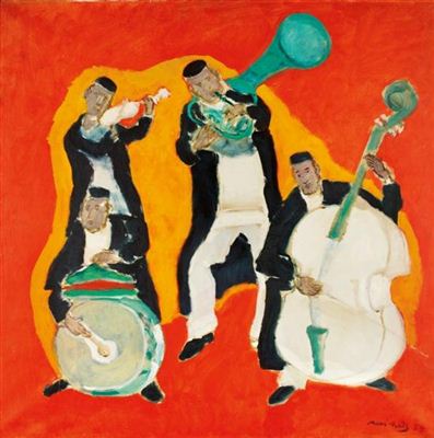 Musiciens juifs populaires, 1959 by Mane Katz - Auction record, sale price, and art valuation. Compare with similar artists and explore comparable artworks.