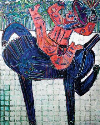 Abstract composition by Moshe Tamir - Auction record, sale price, and art valuation. Compare with similar artists and explore comparable artworks.