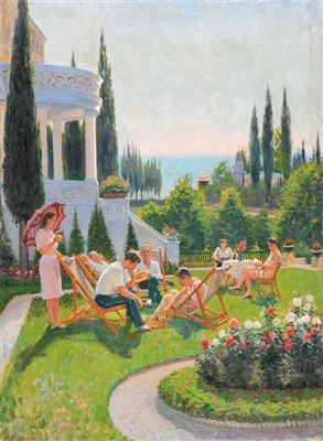 Dans le jardin en Crimée