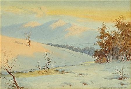 Lake District Snow Scene by Albert Rosser - Auction record, sale price, and art valuation. Compare with similar artists and explore comparable artworks.