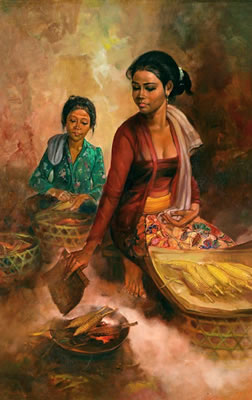 Pedagang Jagung Bakar, 1973
