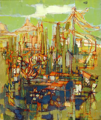 Telaga (Etang Vers), 1970 by Saraochim Salim - Auction record, sale price, and art valuation. Compare with similar artists and explore comparable artworks.