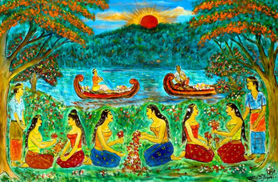 Sample artwork by Otto Djaya (1916 - 2002), known for painting - View similar artists and auction records