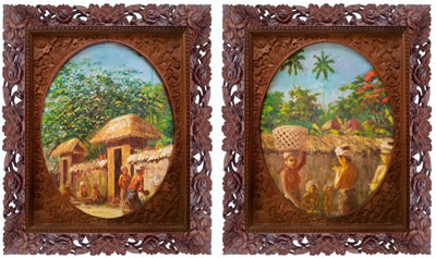 A Pair of Village Scene