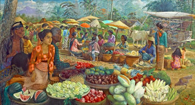Market Scene by Omar Yahya - Auction record, sale price, and art valuation. Compare with similar artists and explore comparable artworks.