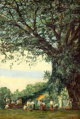 Vendors under the Banyan Tree by Willem van der Does - Auction record, sale price, and art valuation. Compare with similar artists and explore comparable artworks.