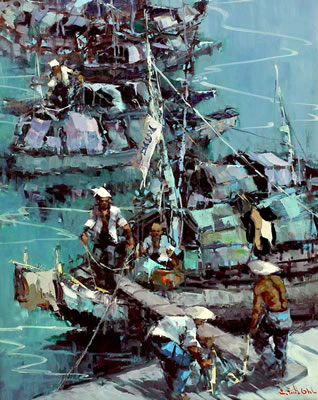 Indonesian Junks in The Marina