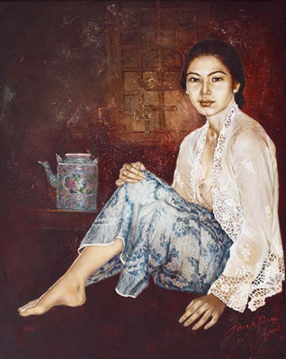Seated Lady by Josephine Linggar - Auction record, sale price, and art valuation. Compare with similar artists and explore comparable artworks.