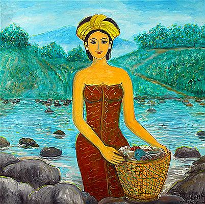 Mencuci di Sungai, 1996