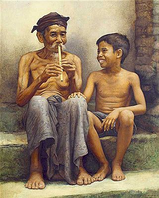 Kakek dan Cucu, 1991 by Kok Poo - Auction record, sale price, and art valuation. Compare with similar artists and explore comparable artworks.