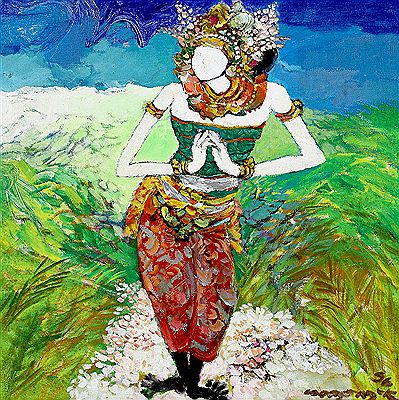 Sample artwork by Bagong Kussumadiarja (1928 - 2004), known for painting - View similar artists and auction records