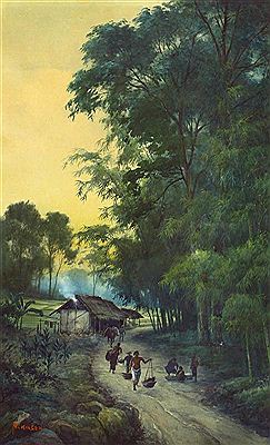 Street Vendors Passing The Village by Mori Kinsen - Auction record, sale price, and art valuation. Compare with similar artists and explore comparable artworks.