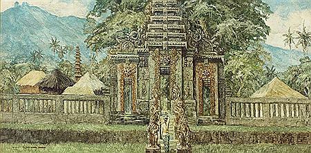 Temple Gate by A Hasim - Auction record, sale price, and art valuation. Compare with similar artists and explore comparable artworks.