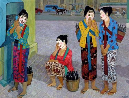Sample artwork by Wardoyo (Born 1935), known for paintings - View similar artists and auction records