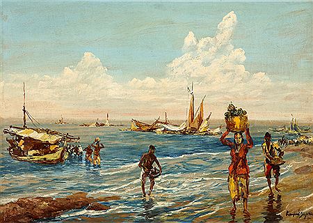 Morning Light at Popoh Beach in East Java by Sujatno Koempoel - Auction record, sale price, and art valuation. Compare with similar artists and explore comparable artworks.