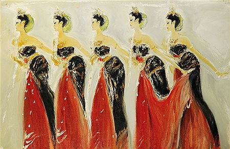 Sample artwork by Shrihadi Soedarsono (1931 - 2022), known for painting, poster design, illustration - View similar artists and auction records