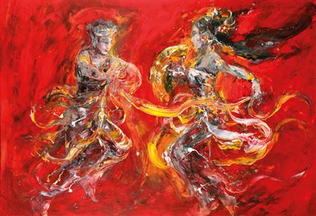Sample artwork by Ida Bagus Indra (Born 1974), known for paintings - View similar artists and auction records