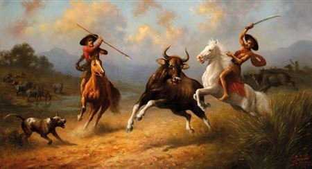 Sample artwork by Adam Lay (1949 - 2014), known for painting, animals - View similar artists and auction records