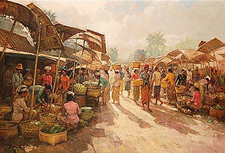 Traditional Market Scene, 1986