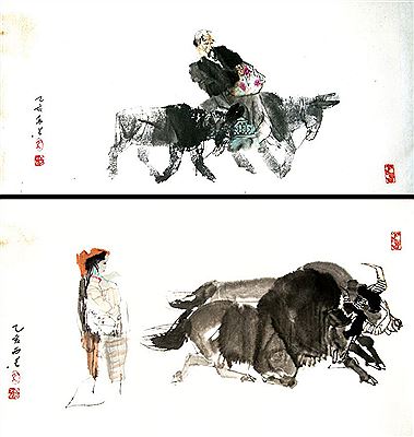 Riding Mule; Bull Fighting (2)