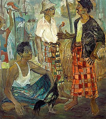 Sample artwork by Soetopo (Born 1931), known for realism style, daily activities and social realities themes - View similar artists and auction records