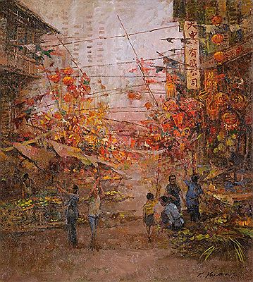 Mid-Autumn Festival by Choo Keng Kwang - Auction record, sale price, and art valuation. Compare with similar artists and explore comparable artworks.