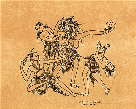 The Dagger Attack On Rangda