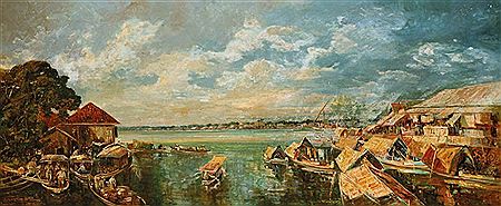 Sample artwork by B S Nurdin (Born 1915), known for painting - View similar artists and auction records