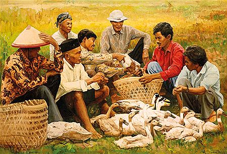 Penjual Bebek, 1995 by Inanta Hadipranoto - Auction record, sale price, and art valuation. Compare with similar artists and explore comparable artworks.