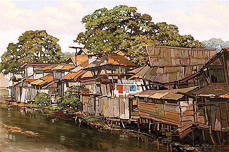 Kampung Di Pinggir Sungai, 1990