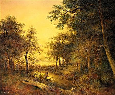 Sunset in the Forest