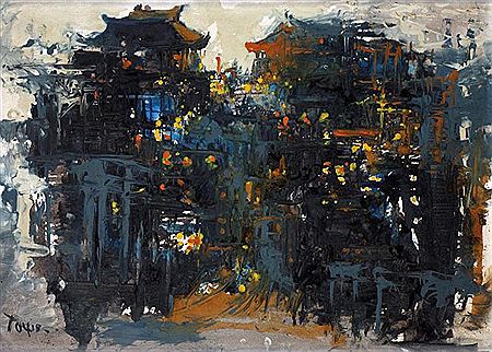 Klenteng by Toyib - Auction record, sale price, and art valuation. Compare with similar artists and explore comparable artworks.