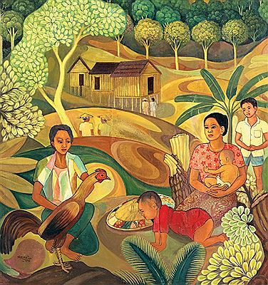 Sample artwork by Soedibio (1912 - 1980), known for painting - View similar artists and auction records