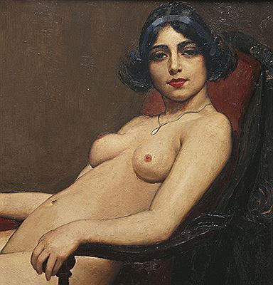 Femme nue assise. 1916