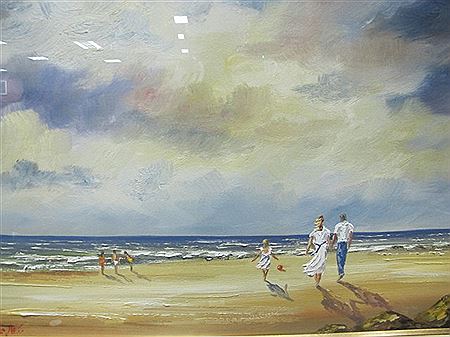 Seashore with Figures